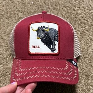 Goorin Bros the Bull Red Mesh Trucker Hat